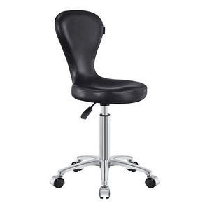 Dream In Reality Futuro Stool (9901): Black, Front View