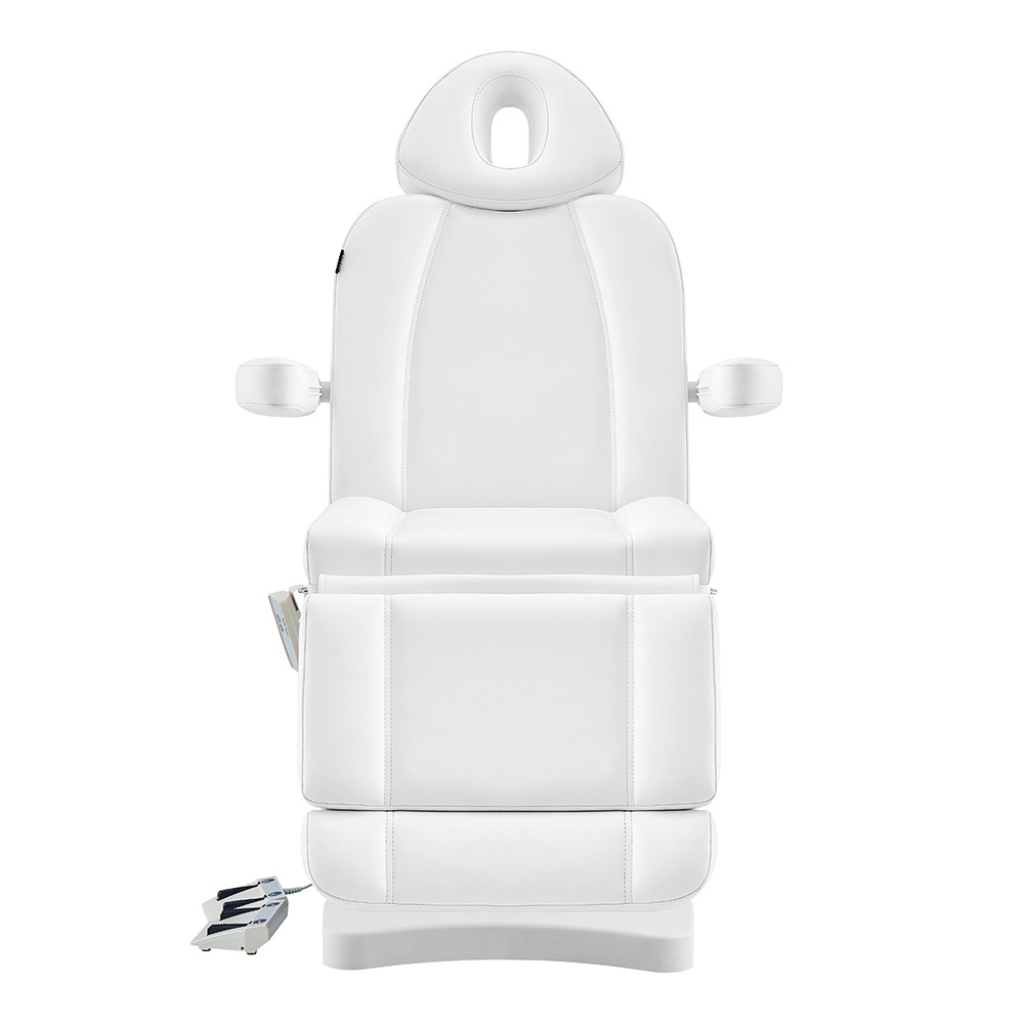 Dream In Reality Ink Electric Esthetician Chair (8103): White, Front View