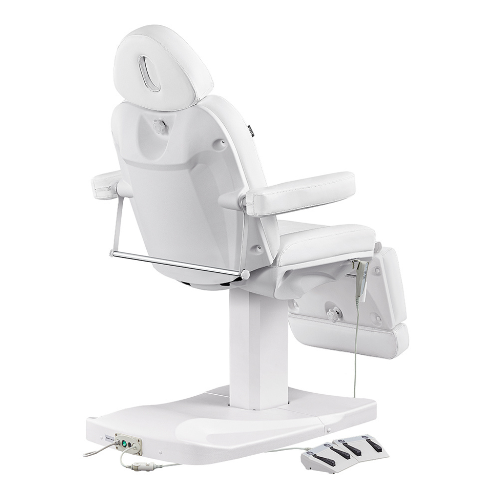Dream In Reality Ink Electric Esthetician Chair (8103): White, Back View