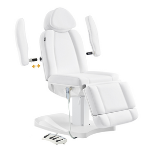 Dream In Reality Ink Electric Esthetician Chair (8103): White, Detachable Armrest