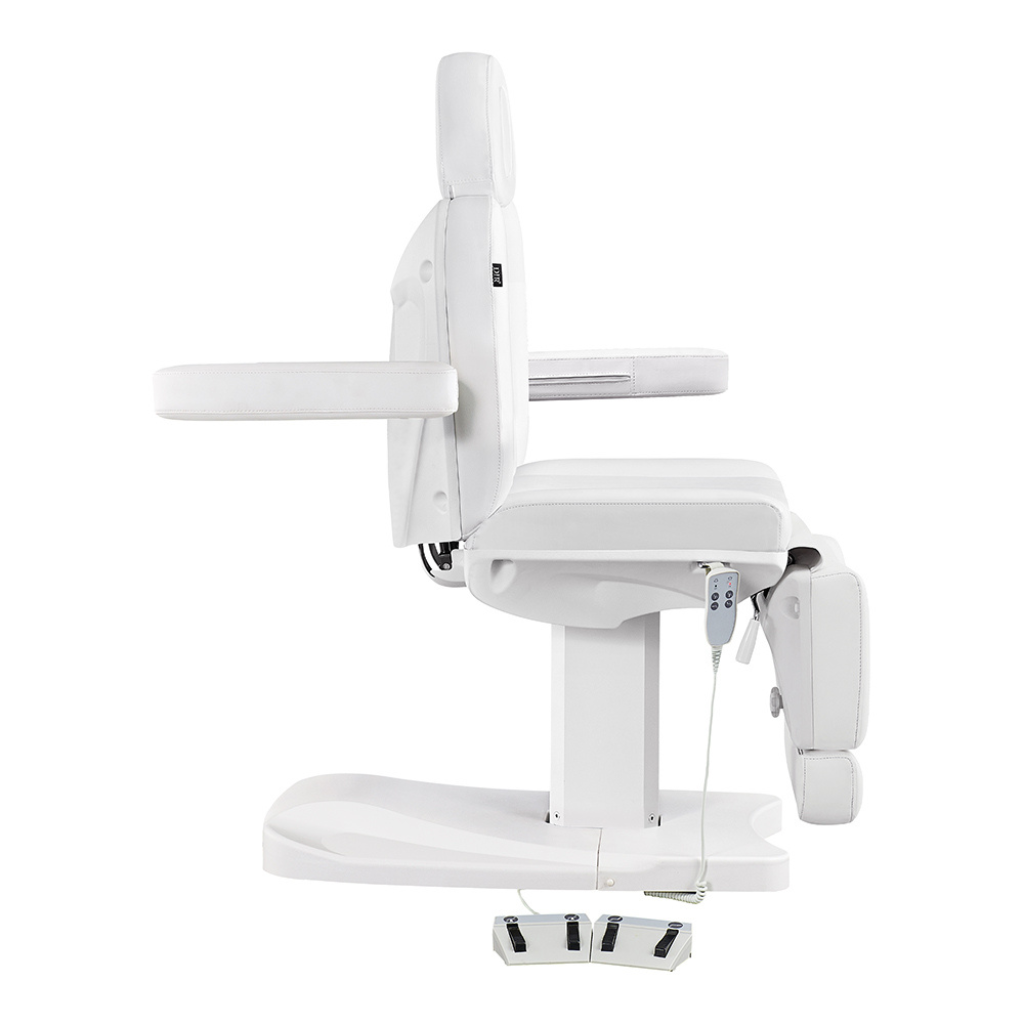 Dream In Reality Ink Electric Esthetician Chair (8103): White, Adjustable Armrest