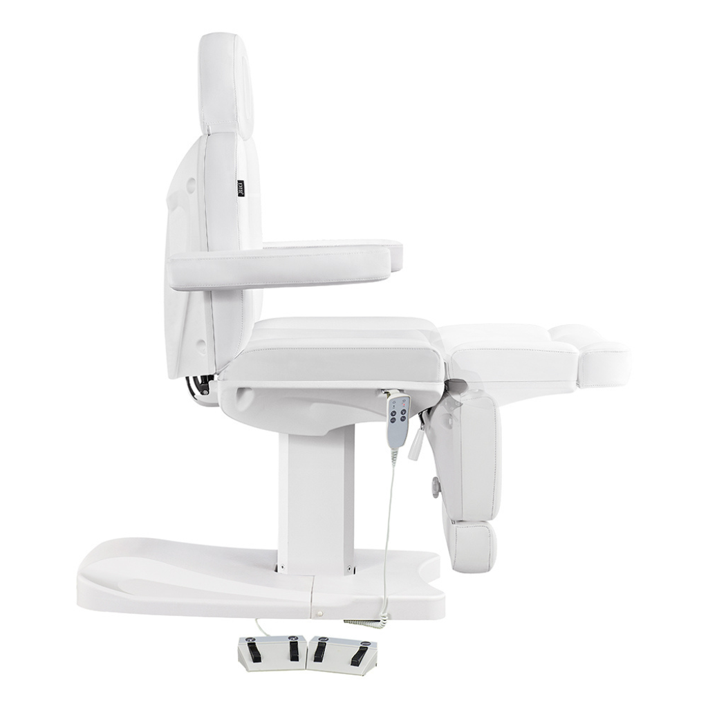 Dream In Reality Ink Electric Esthetician Chair (8103): White, Adjustable Footrest