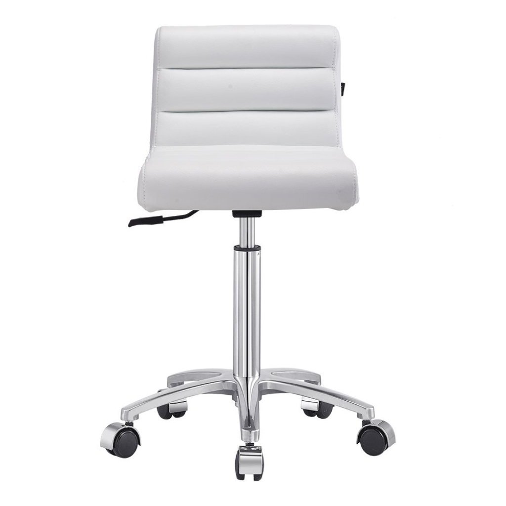 Dream In Reality Jockey Stool (9959): White, Front View
