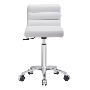 Dream In Reality Jockey Stool (9959): White, Front View