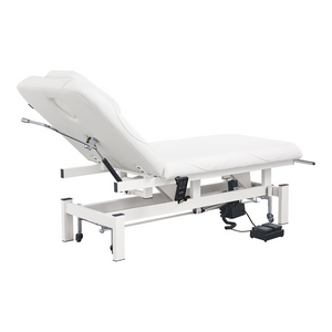 Dream In Reality Mar Egeo Electric Treatment & Medical Examination Bed (8230): White, Back View