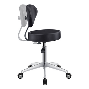 Dream In Reality Medical Stool (9157): Black, Adjustable Backrest