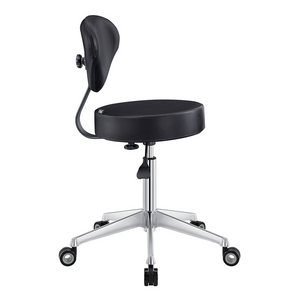 Dream In Reality Medical Stool (9157): Black, Side View