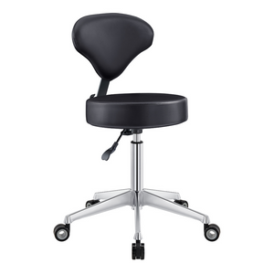 Dream In Reality Medical Stool (9157): Black, Front View