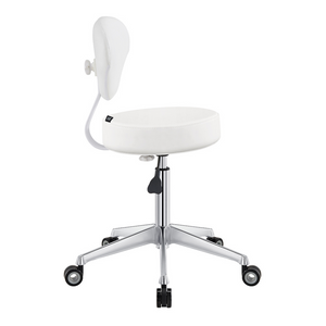 Dream In Reality Medical Stool (9157): White, Side View