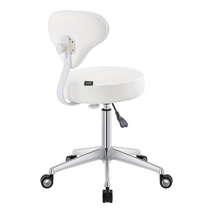 Dream In Reality Medical Stool (9157): White, Back View