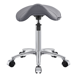 Dream In Reality Nero Saddle Stool (9909): Gray, Front View