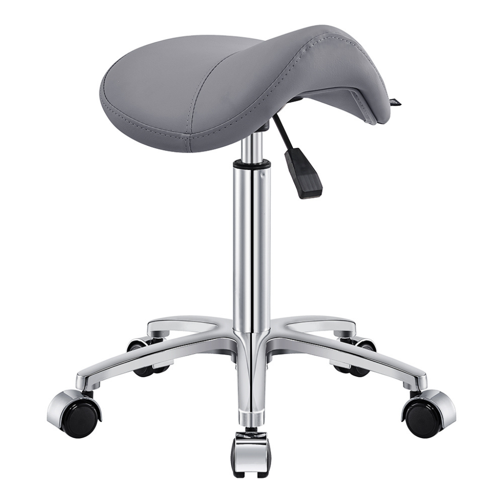Dream In Reality Nero Saddle Stool (9909): Gray, Back View
