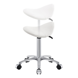 Dream In Reality Nero Saddle Stool (9909): White, Lift System