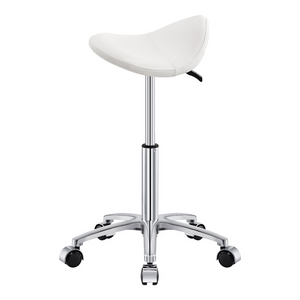 Dream In Reality Nero Saddle Stool (9909): White, Maximum Lift