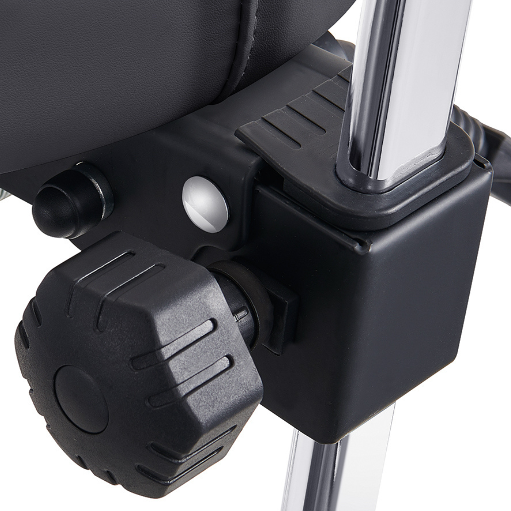 Dream In Reality Polaris Rolling Stool (Black): Back Rest Height Control