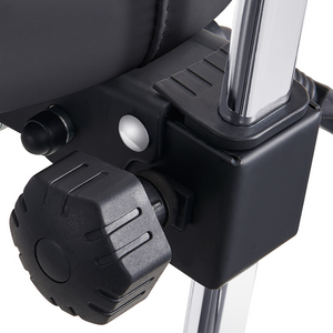 Dream In Reality Polaris Rolling Stool (Black): Back Rest Height Control