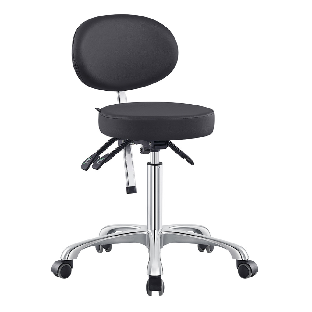 Dream In Reality Polaris Rolling Stool (Black)