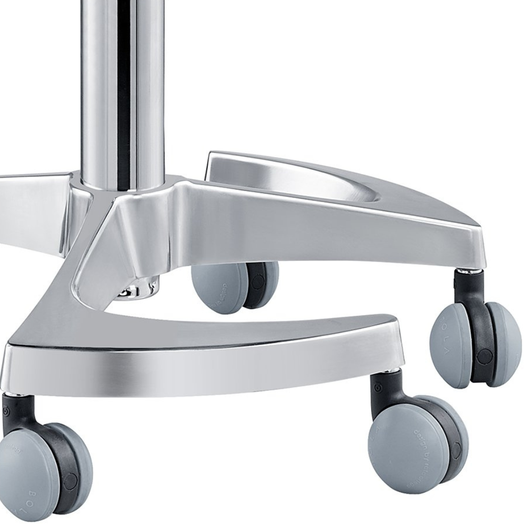 Dream In Reality Serene Stool (9109): Black, Base and Caster Wheels