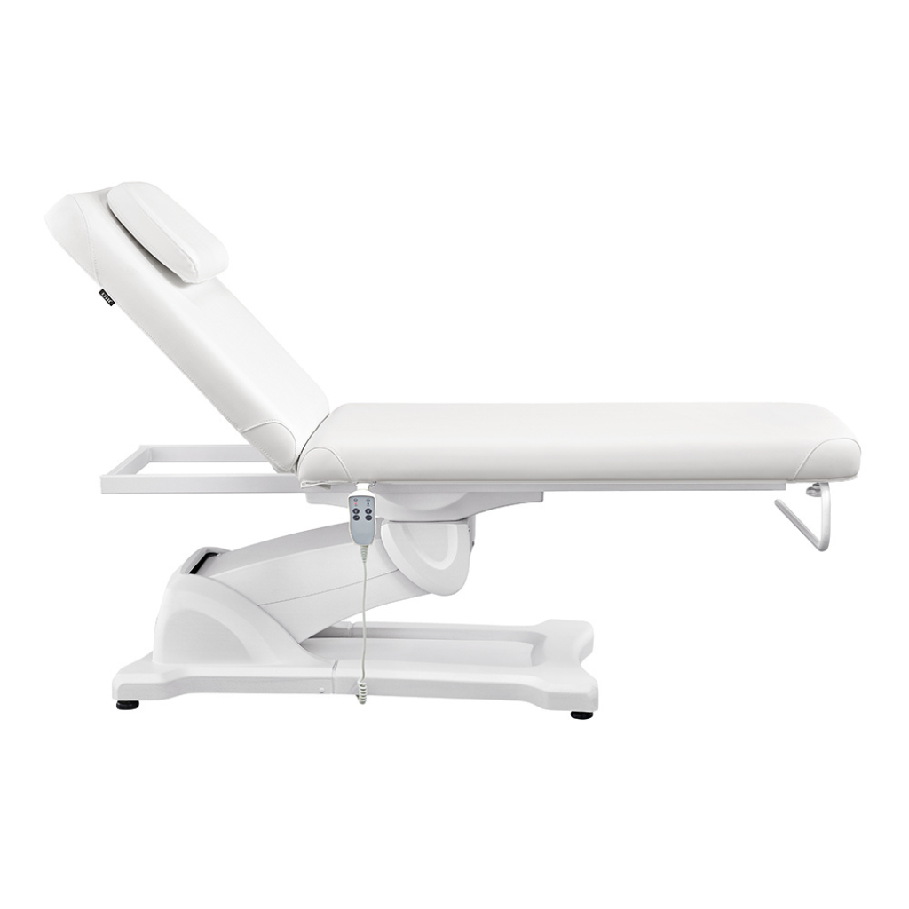 Dream In Reality Serenity Electric Treatment Table (8808): White, Side View