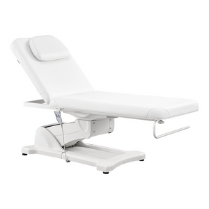 Dream In Reality Serenity Electric Treatment Table (8808): White, Side View
