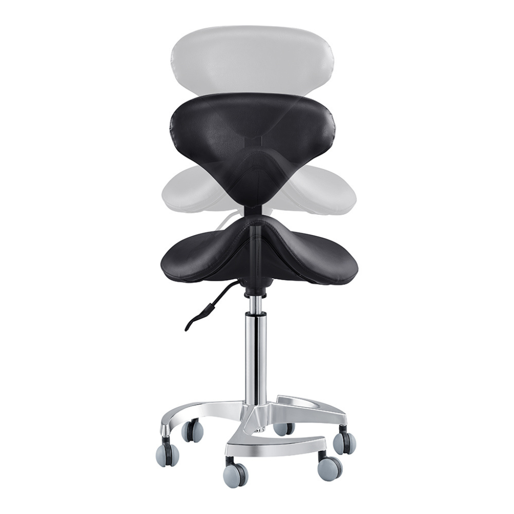 Dream In Reality Tao Saddle Stool (9038): Black, Lift