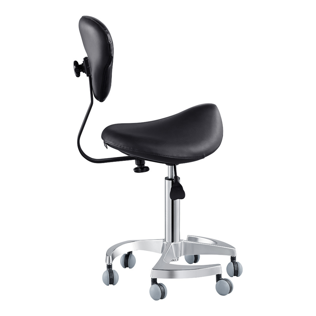 Dream In Reality Tao Saddle Stool (9038): Black, Side  View