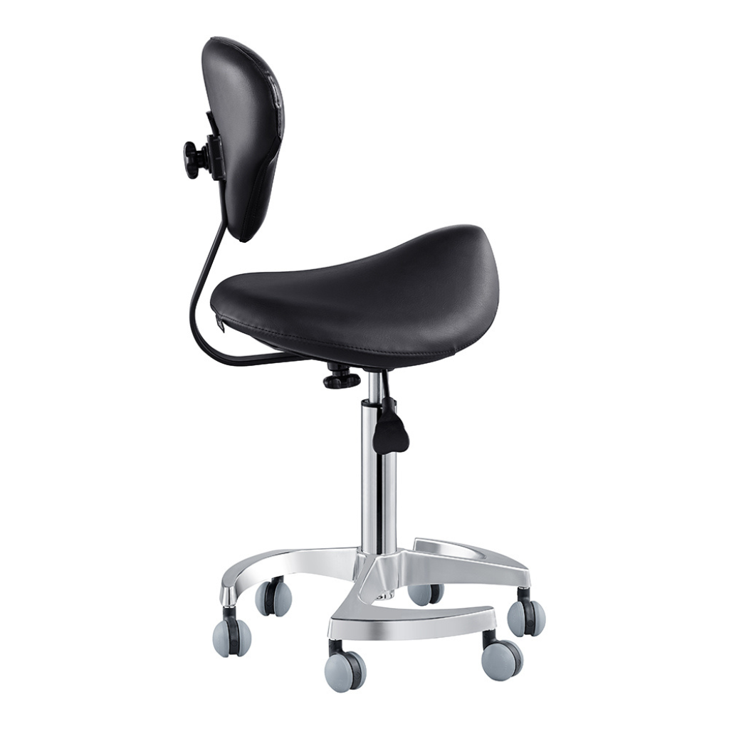 Dream In Reality Tao Saddle Stool (9038): Black, Side  View