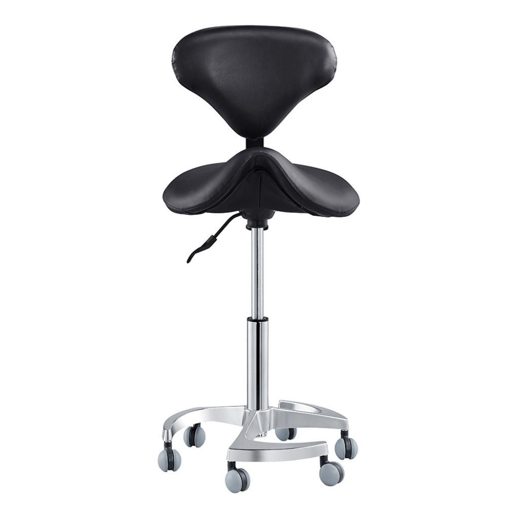 Dream In Reality Tao Saddle Stool (9038): Black, Front View
