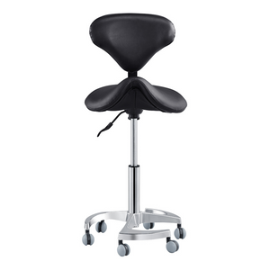 Dream In Reality Tao Saddle Stool (9038): Black, Front View