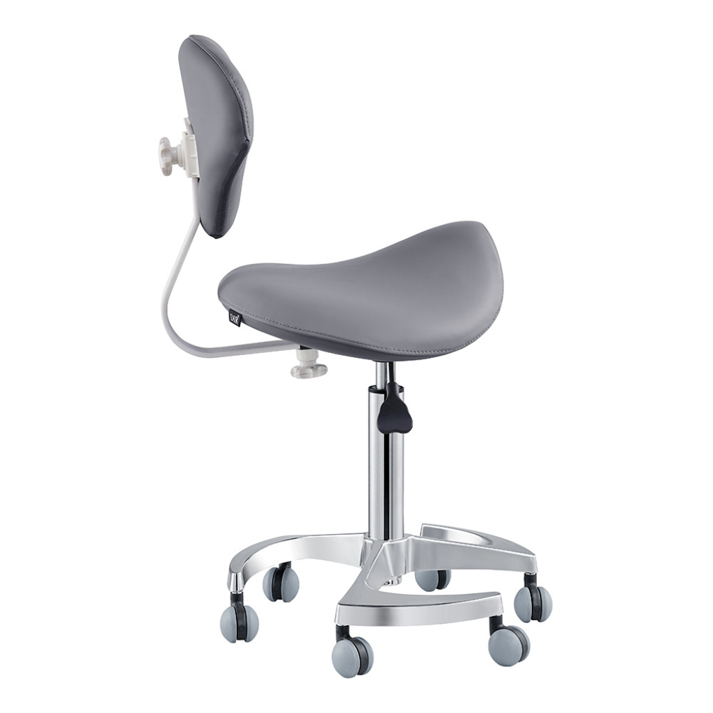 Dream In Reality Tao Saddle Stool (9038): Gray, Side View