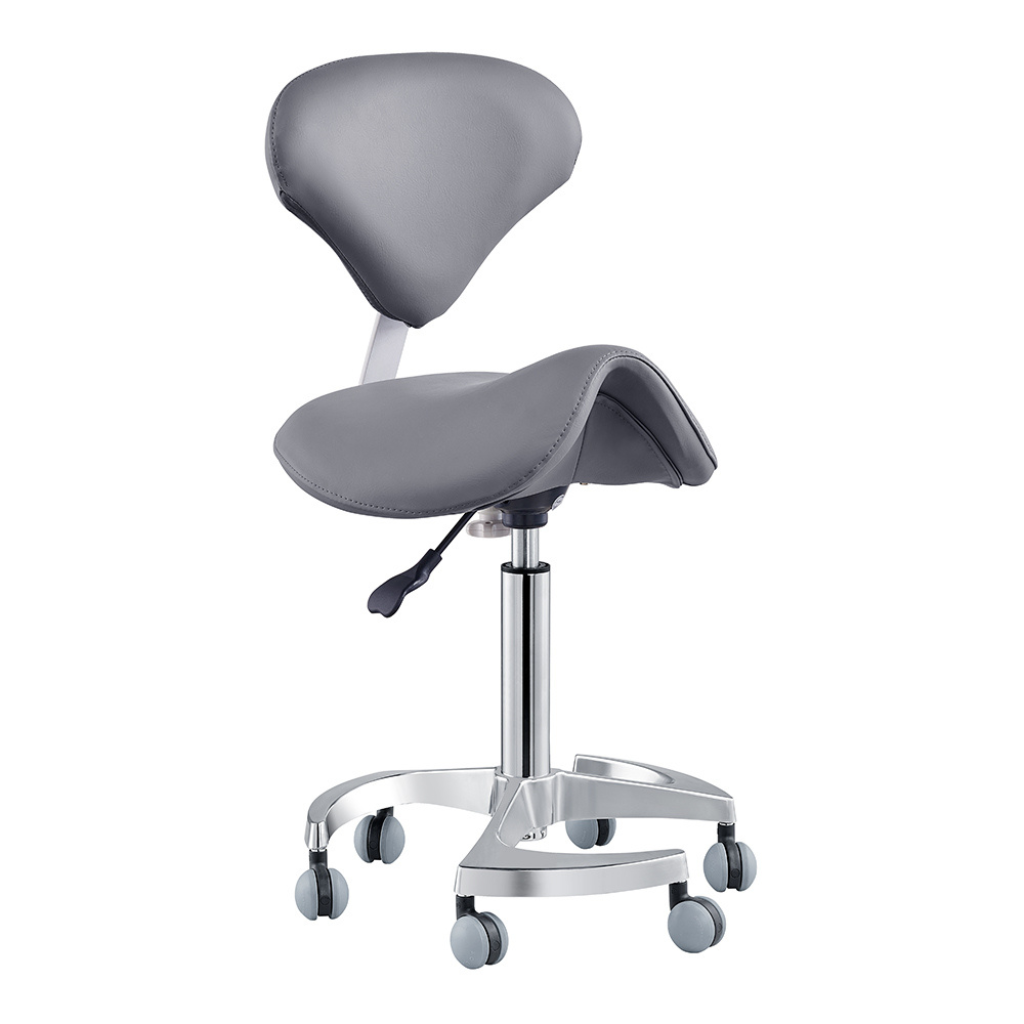 Dream In Reality Tao Saddle Stool (9038): Gray, Front View