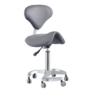Dream In Reality Tao Saddle Stool (9038): Gray, Front View