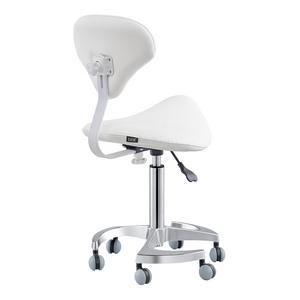 Dream In Reality Tao Saddle Stool (9038): White, Back View