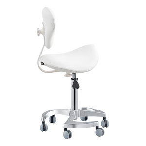 Dream In Reality Tao Saddle Stool (9038): White, Side View