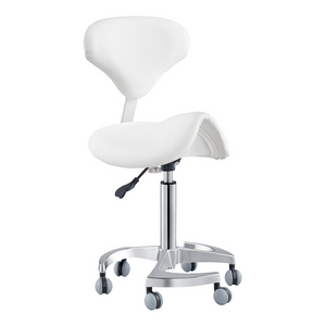 Dream In Reality Tao Saddle Stool (9038): White, Front View