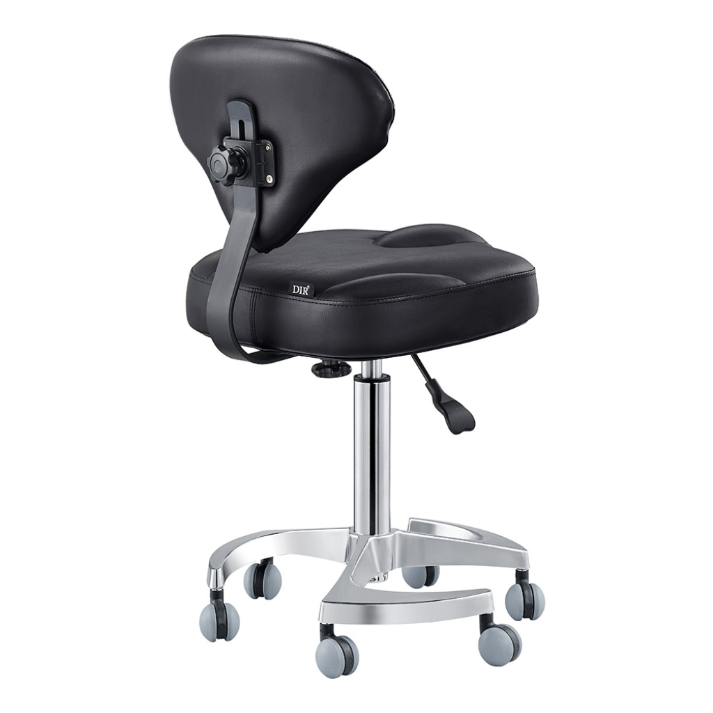 Dream In Reality Zen Adjustable Swivel Stool (9156): Black, Back View