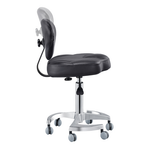 Dream In Reality Zen Adjustable Swivel Stool (9156): Black, Backrest
