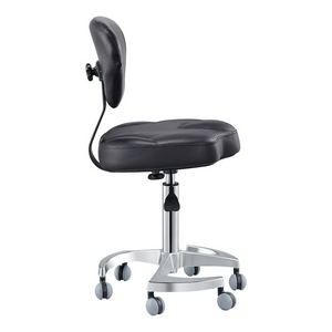 Dream In Reality Zen Adjustable Swivel Stool (9156): Black, Side View