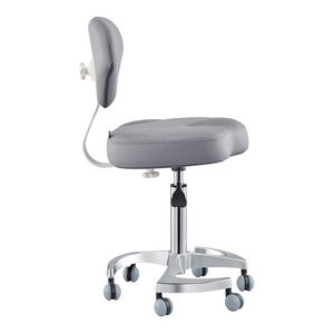 Dream In Reality Zen Adjustable Swivel Stool (9156): Gray, Side View