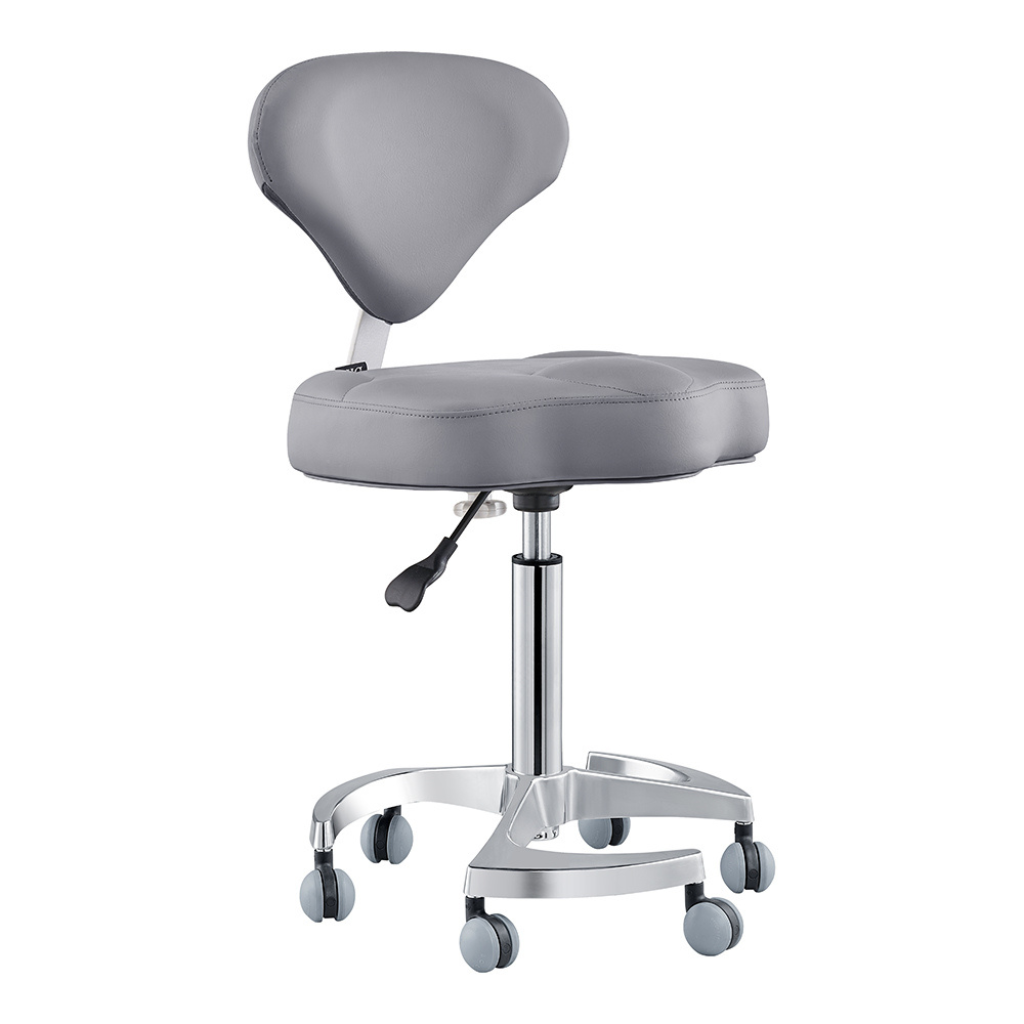 Dream In Reality Zen Adjustable Swivel Stool (9156): Gray, Front View