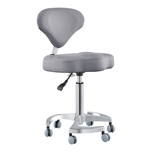 Dream In Reality Zen Adjustable Swivel Stool (9156): Gray, Front View