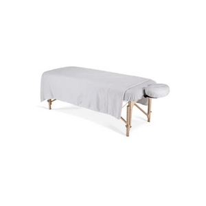 Dura Luxe Flannel Sheet Set On Table White