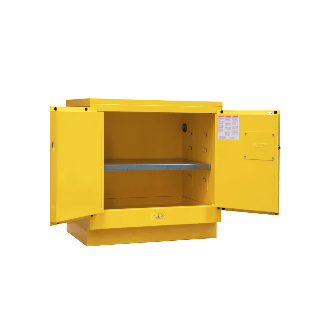 Flammable Storage Cabinet, 22 Gallon, Under Counter (Manual or Self Close)