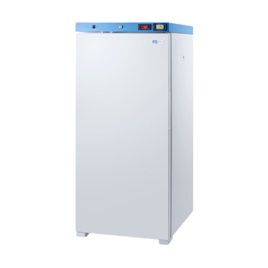 EQTemp 24" Wide Medical Refrigerator (ACR1011W) shown at an angle