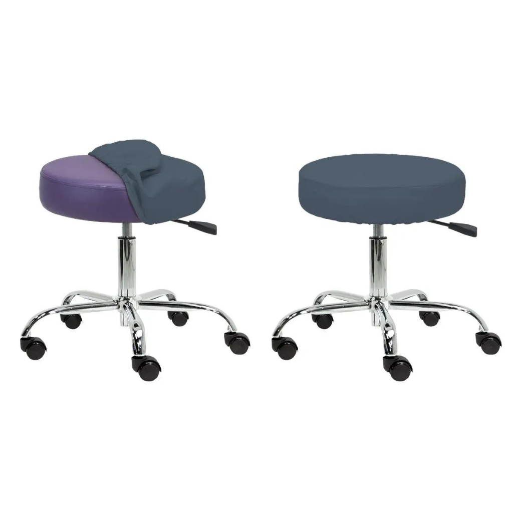 Earthlite 15 Round Rolling Stool Cover Mystic Blue