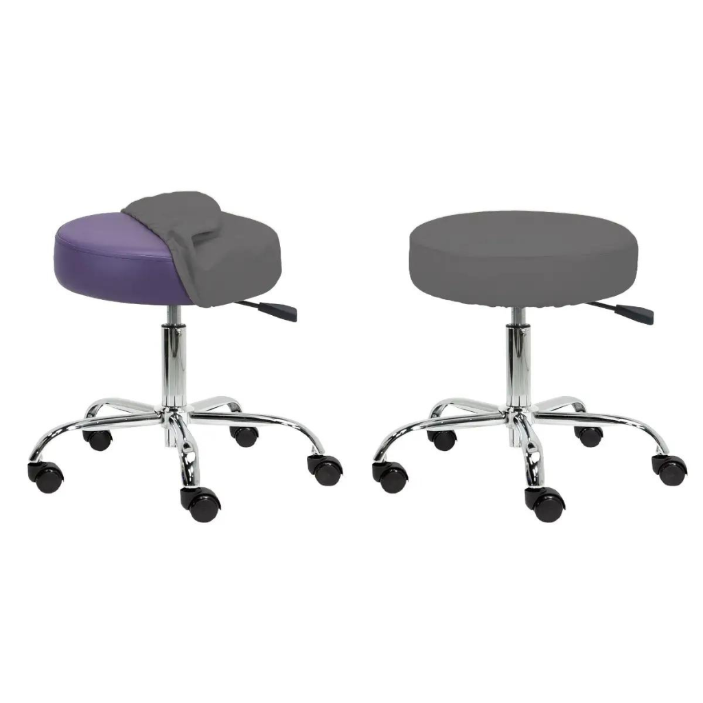 Earthlite 15 Round Rolling Stool Cover NT Gray