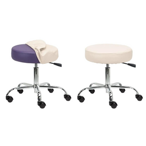 Earthlite 15 Round Rolling Stool Cover Vanilla Creme