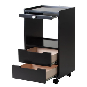 Earthlite Alpha2 Trolley Black Open Drawers