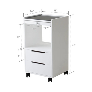 Earthlite Alpha2 Trolley White Dimensions