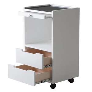 Earthlite Alpha2 Trolley White Drawers Open